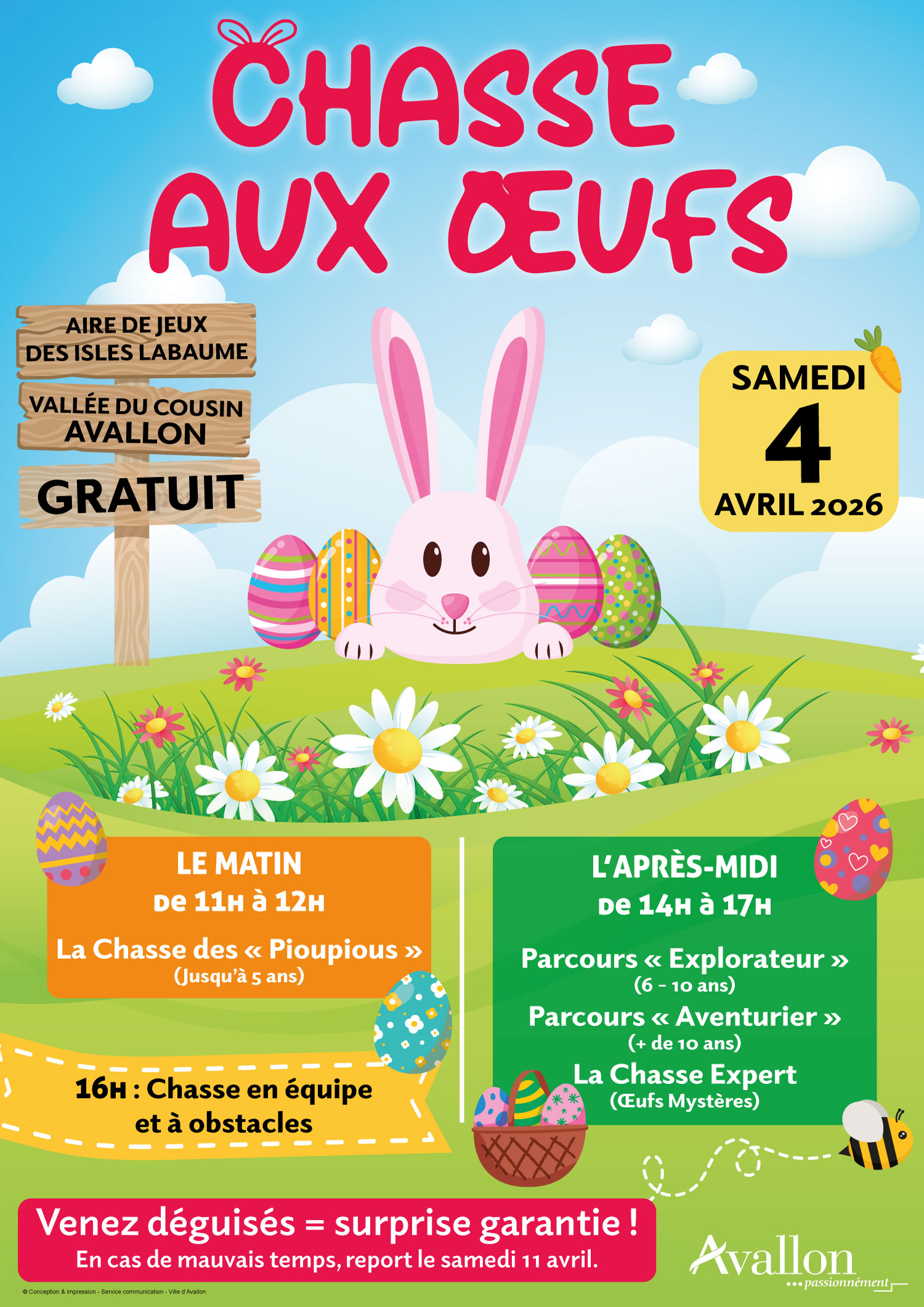Chasse aux oeufs avallon 2026